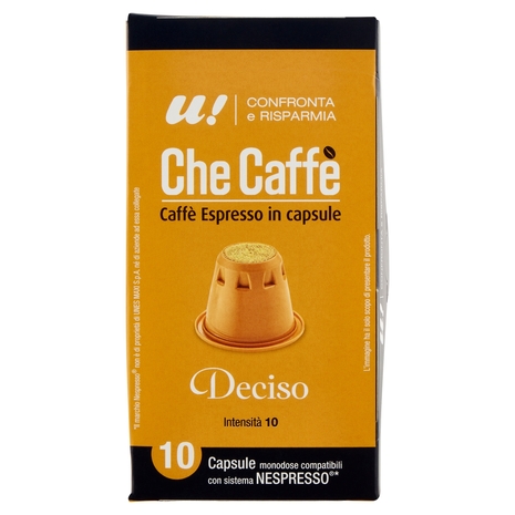 10 Capsule Che Caffè Deciso Monodose Nespresso U! Confronta e Risparmia