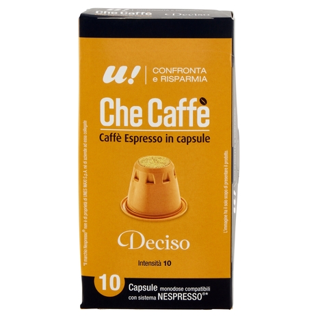 10 Capsule Che Caffè Deciso Monodose Nespresso U! Confronta e Risparmia