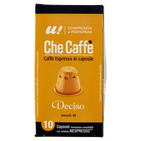 10 Capsule Che Caffè Deciso Monodose Nespresso U! Confronta e Risparmia
