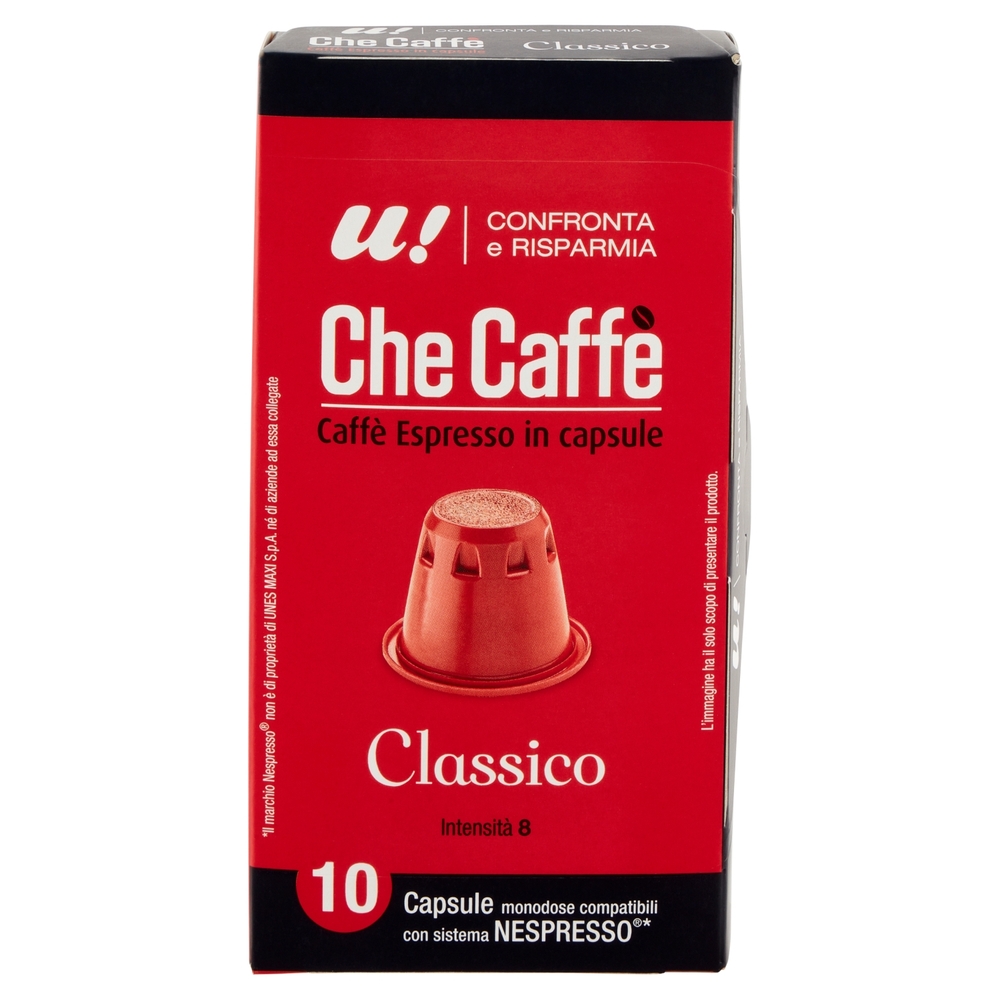 10 Capsule Che Caffè Classico Monodose Nespresso U! Confronta e Risparmia