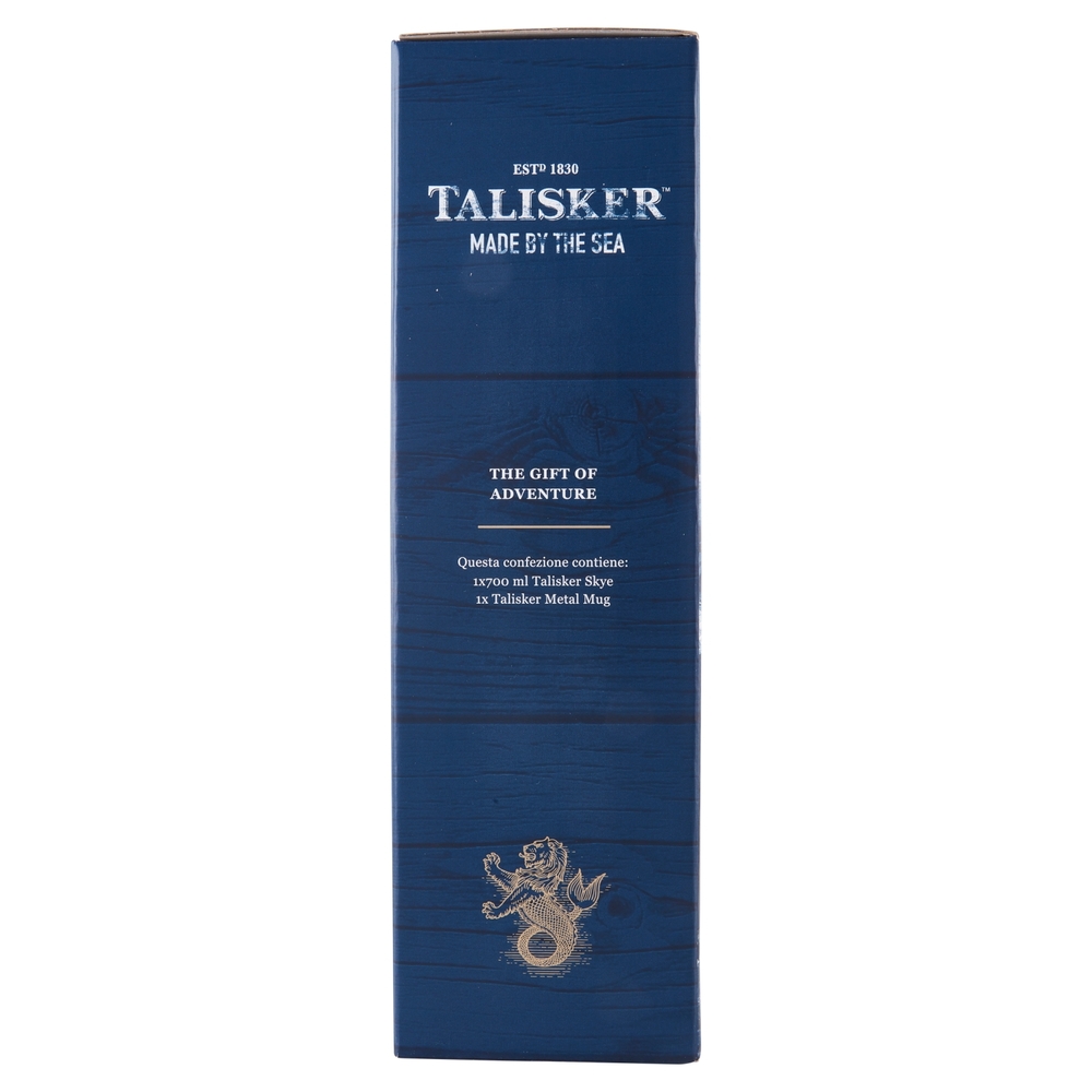 Talisker Skye Single Malt Scotch Whisky 70 cl + Talisker Metal Mug 1 pz