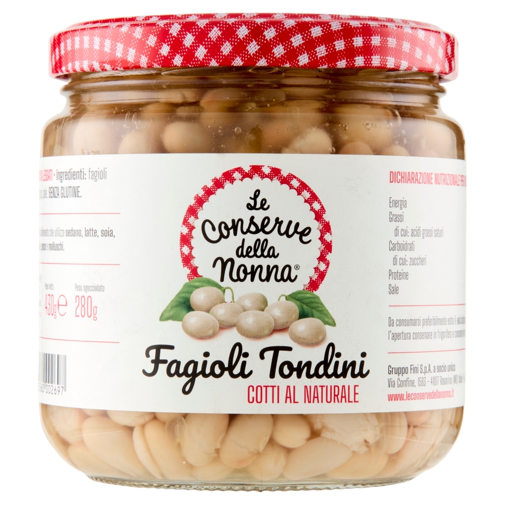 Le Conserve della Nonna Fagioli tondini 430 g