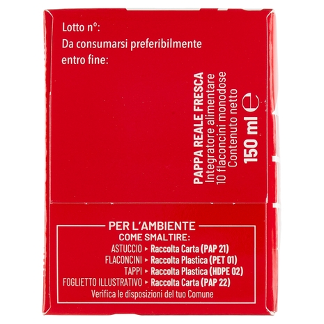equilibra Pappa Reale Fresca Stanchezza e Affaticamento 10 Flaconi Monodose 150 ml