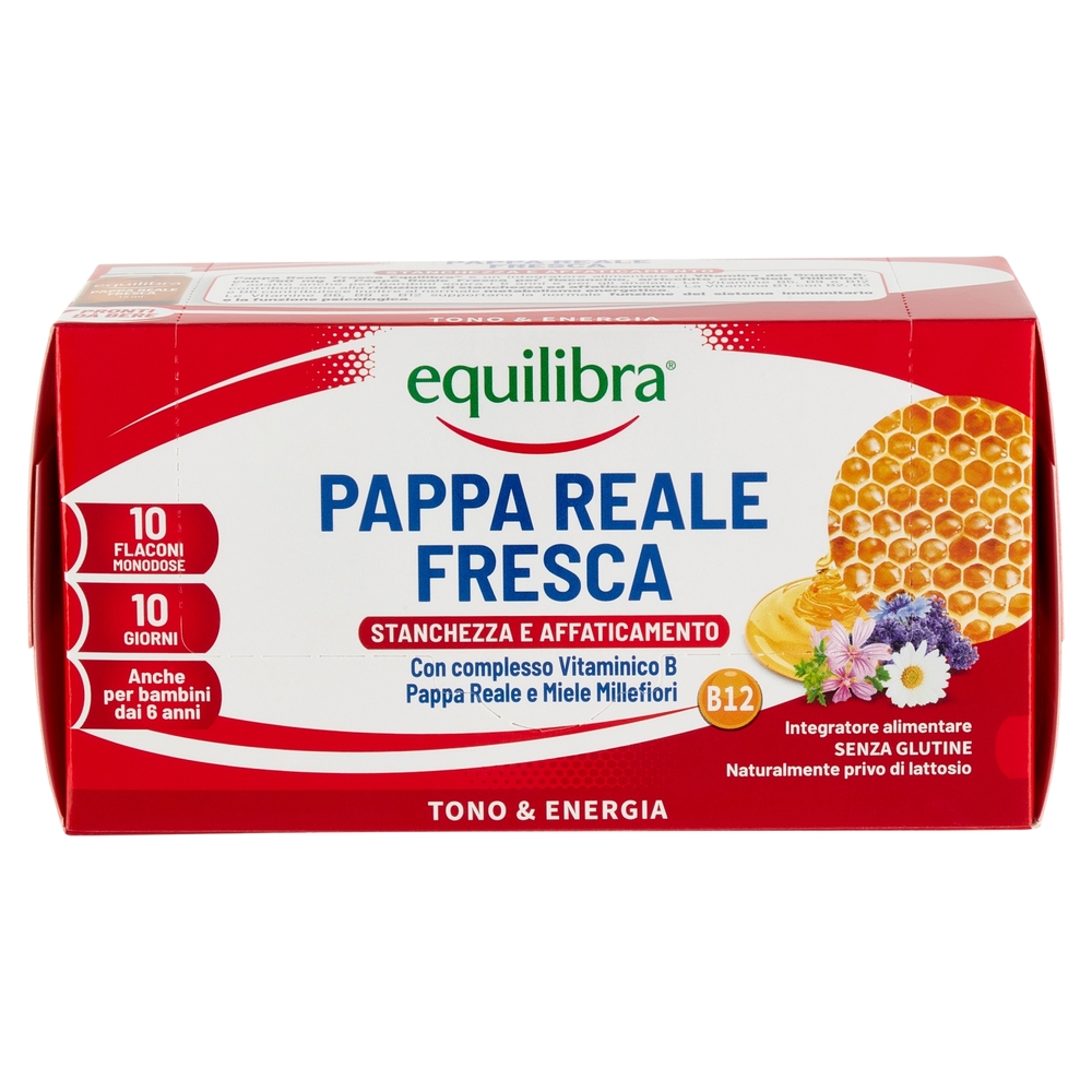 equilibra Pappa Reale Fresca Stanchezza e Affaticamento 10 Flaconi Monodose 150 ml