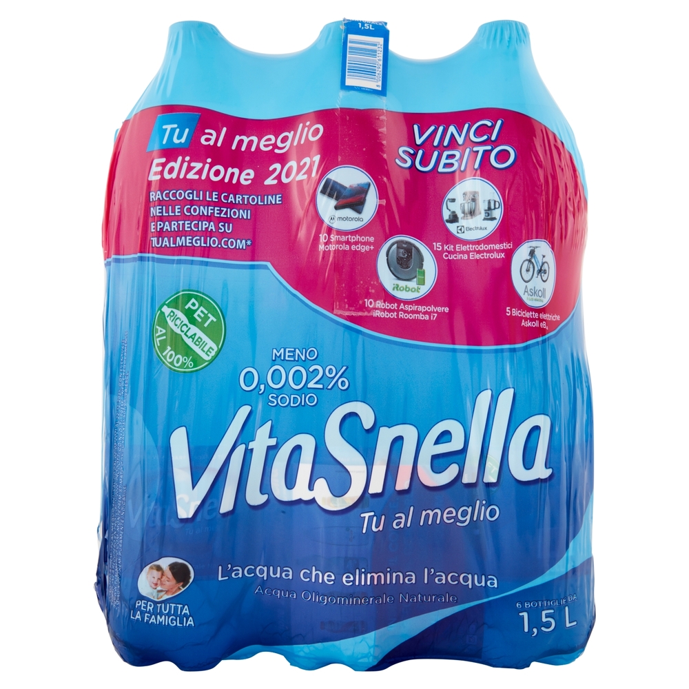 Vitasnella Acqua Oligominerale Naturale 6 x 1,5 L
