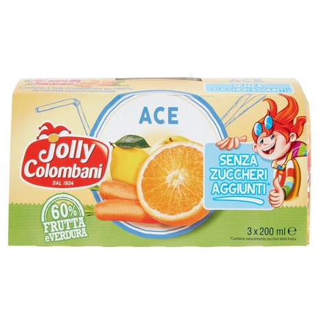 Jolly Colombani ACE Senza Zuccheri Aggiunti* 3 x 200 ml