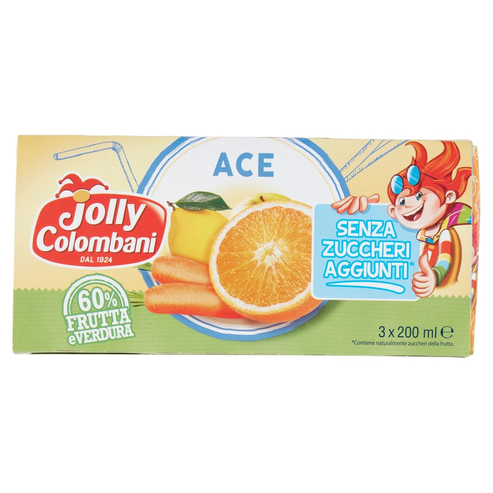 Jolly Colombani ACE Senza Zuccheri Aggiunti* 3 x 200 ml
