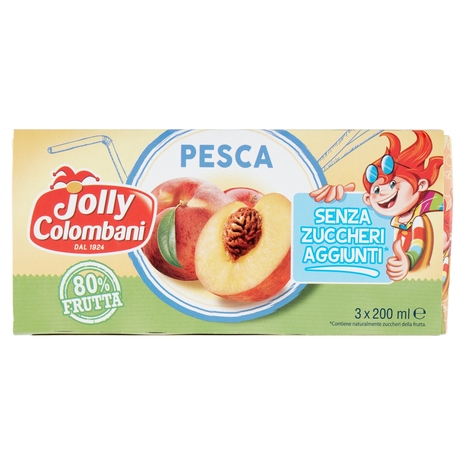 Jolly Colombani Pesca Senza Zuccheri Aggiunti* 3 x 200 ml