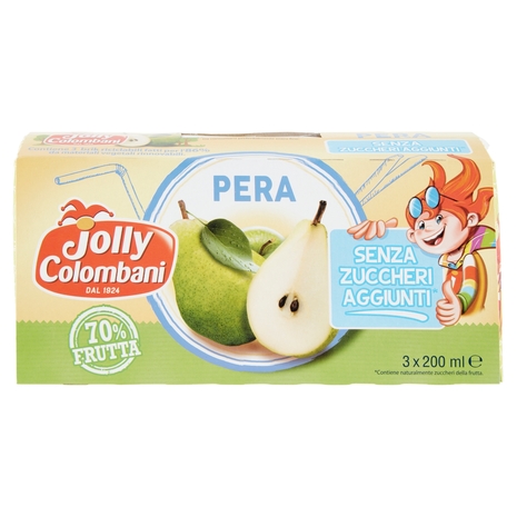 Jolly Colombani Pera Senza Zuccheri Aggiunti* 3 x 200 ml