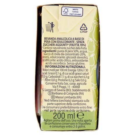 Jolly Colombani Pera Senza Zuccheri Aggiunti* 3 x 200 ml