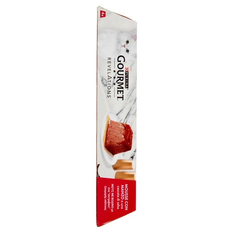 PURINA GOURMET Revelations Mousse con Manzo e una cascata di salsa 4 x 57 g