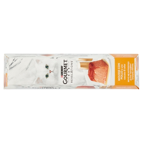 PURINA GOURMET Revelations Mousse con Pollo e una cascata di salsa 4 x 57 g