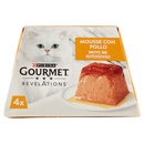 PURINA GOURMET Revelations Mousse con Pollo e una cascata di salsa 4 x 57 g