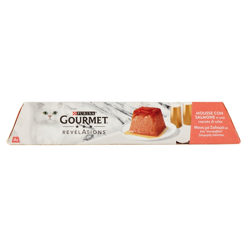 PURINA GOURMET Revelations Mousse con Salmone e una cascata di salsa 4 x 57 g