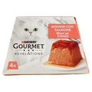 PURINA GOURMET Revelations Mousse con Salmone e una cascata di salsa 4 x 57 g