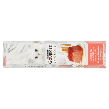 PURINA GOURMET Revelations Mousse con Salmone e una cascata di salsa 4 x 57 g