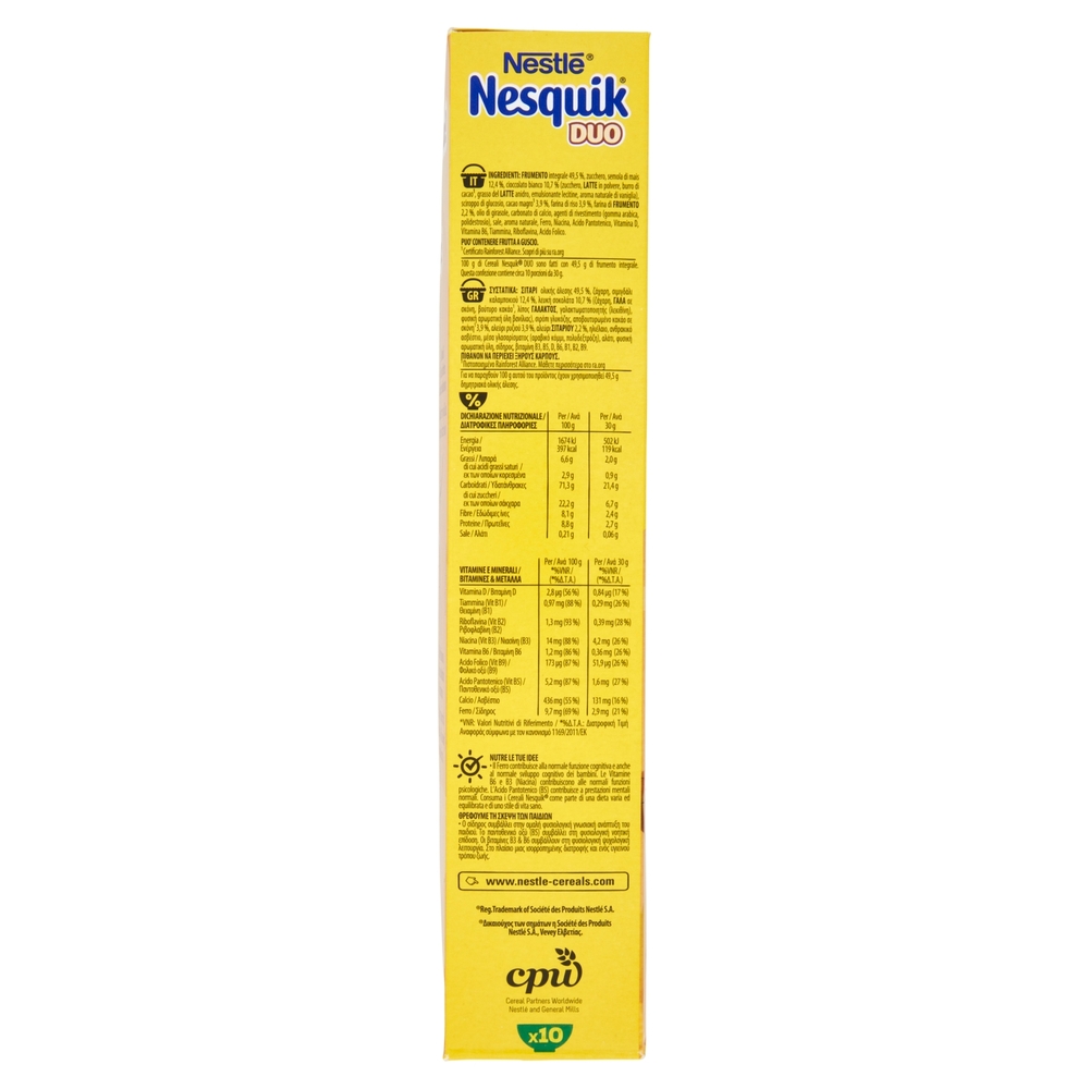 NESQUIK Duo Palline con cereali integrali, cacao e cioccolato bianco 325 g