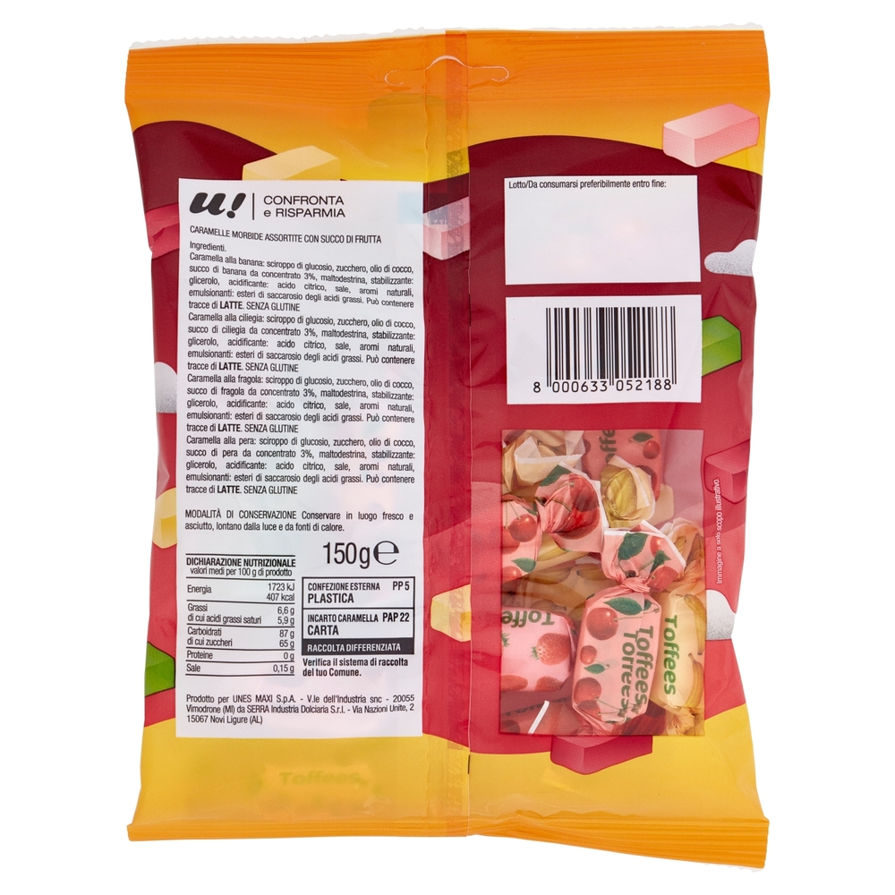 Toffees Assortite alla Frutta U! Confronta e Risparmia
