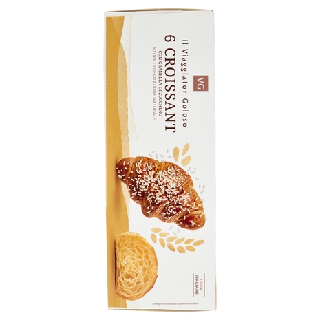 6 Croissant con Granella di Zucchero Il Viaggiator Goloso