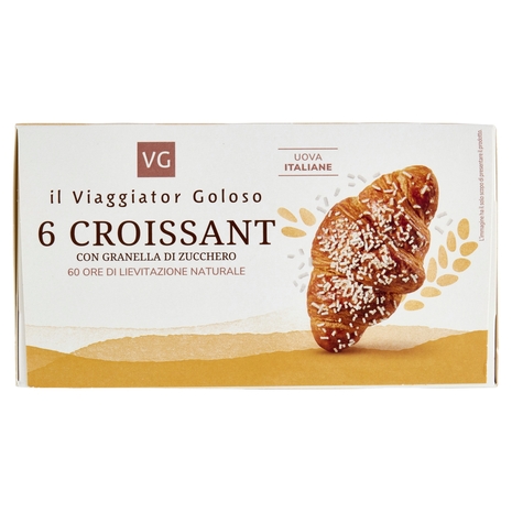 6 Croissant con Granella di Zucchero Il Viaggiator Goloso