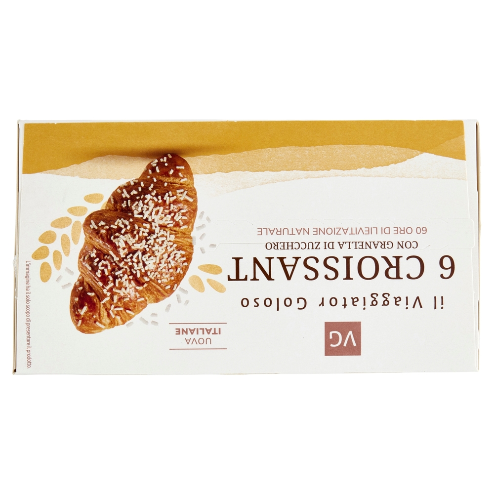 6 Croissant con Granella di Zucchero Il Viaggiator Goloso