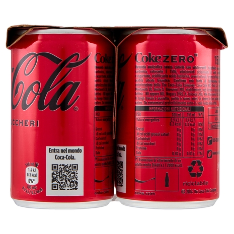 COCA-COLA Zero Zuccheri Minican 6 x 150 ml