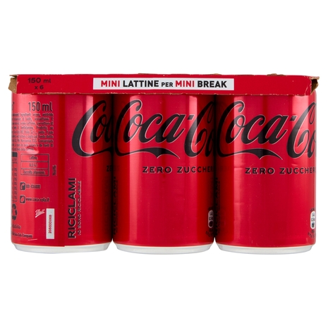 COCA-COLA Zero Zuccheri Minican 6 x 150 ml