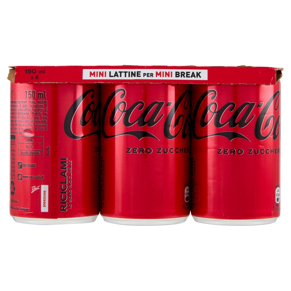 COCA-COLA Zero Zuccheri Minican 6 x 150 ml