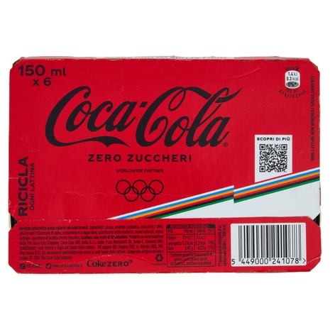 COCA-COLA Zero Zuccheri Minican 6 x 150 ml