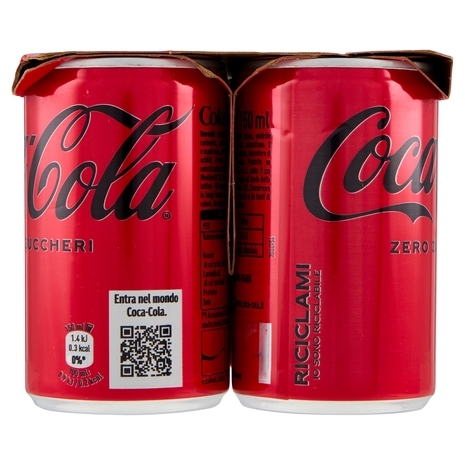 COCA-COLA Zero Zuccheri Minican 6 x 150 ml