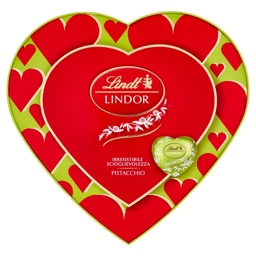 Scatola Cuori Pistacchio Lindt, 82 g