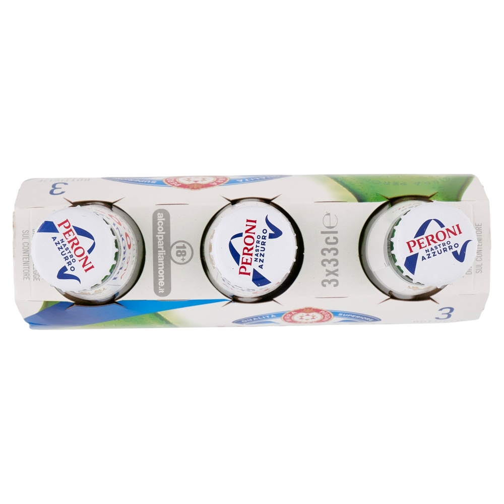 Peroni Nastro Azzurro 0.0% Birra Analcolica 3 x 33 cl