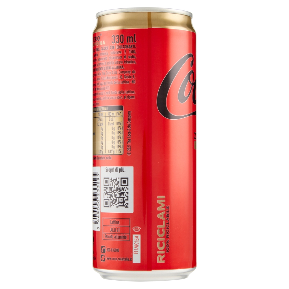 COCA-COLA Zero Zuccheri Senza Caffeina 330 ml (lattina)