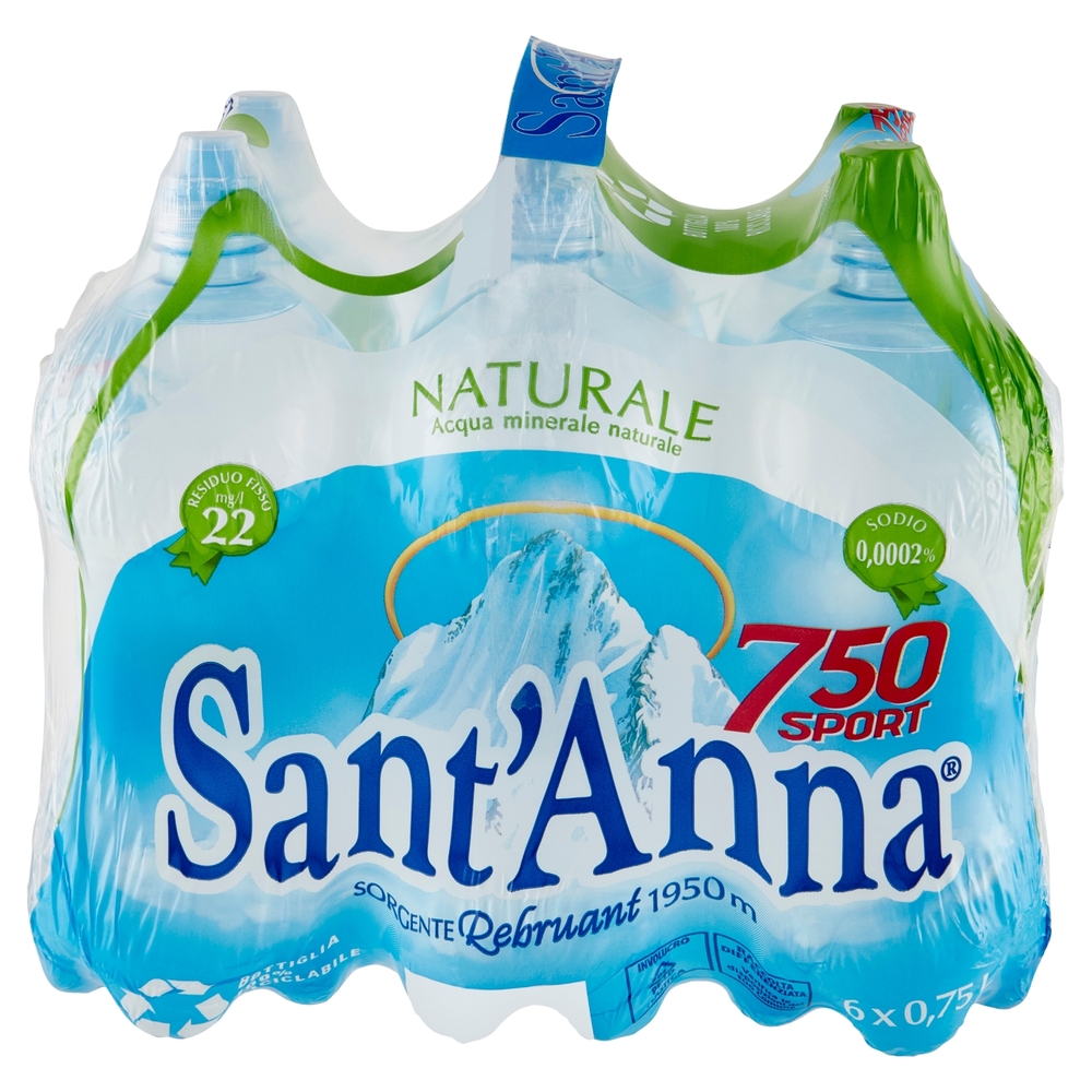 Sant'Anna 750 Sport Naturale Sorgente Rebruant Vinadio 6 x 0,75 L