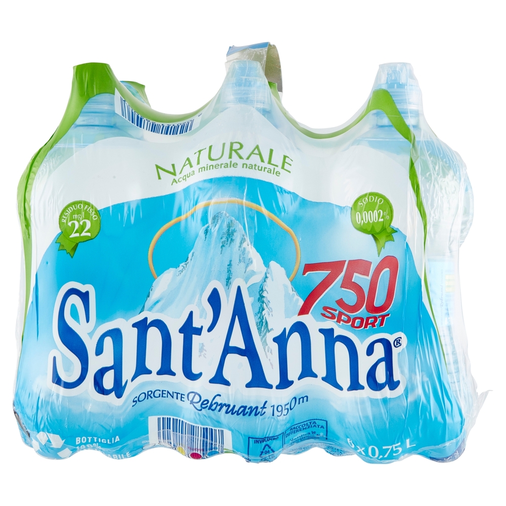 Sant'Anna 750 Sport Naturale Sorgente Rebruant Vinadio 6 x 0,75 L