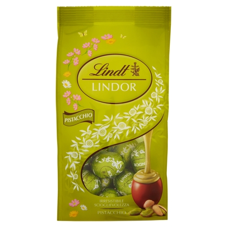 Lindt Lindor Ovetti di cioccolato Pasqua Cioccolato al latte Pistacchio 180g