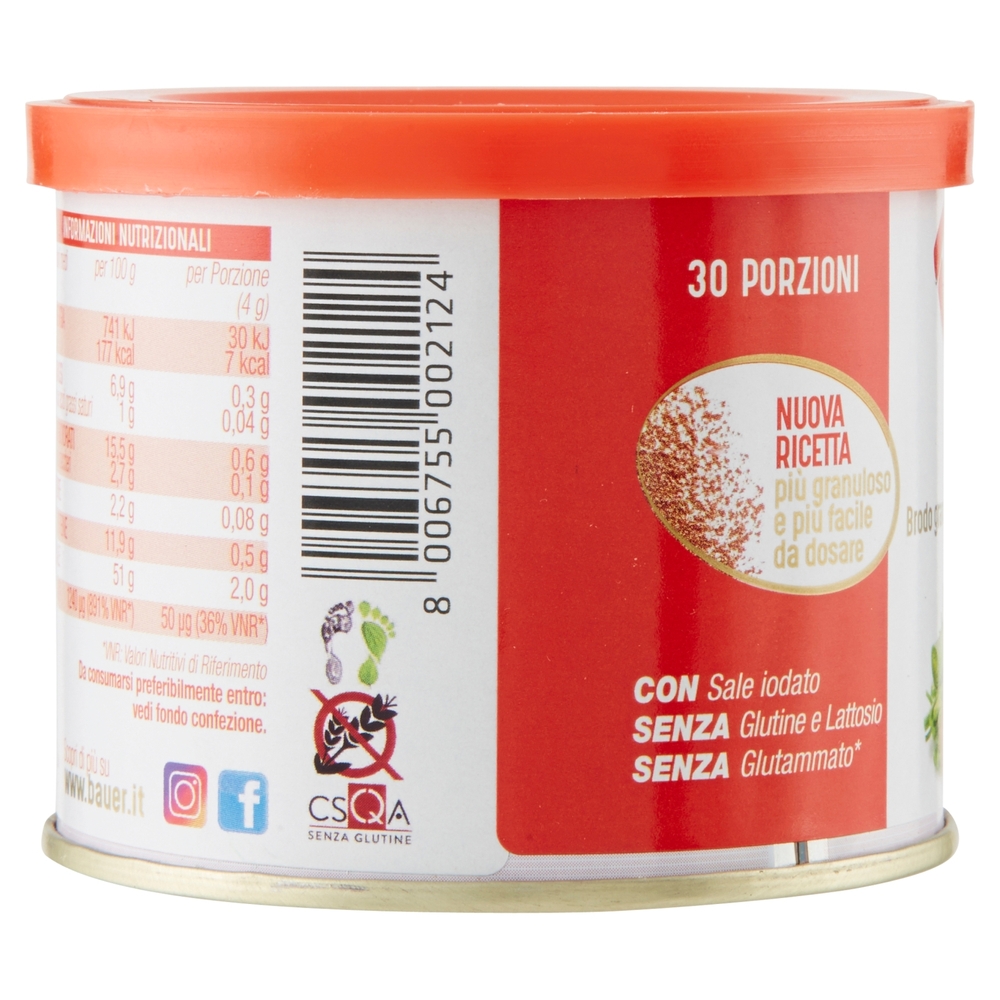 Bauer Carne Brodo granulare per insaporire i tuoi piatti 120 g