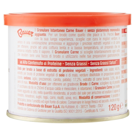Bauer Carne Brodo granulare per insaporire i tuoi piatti 120 g