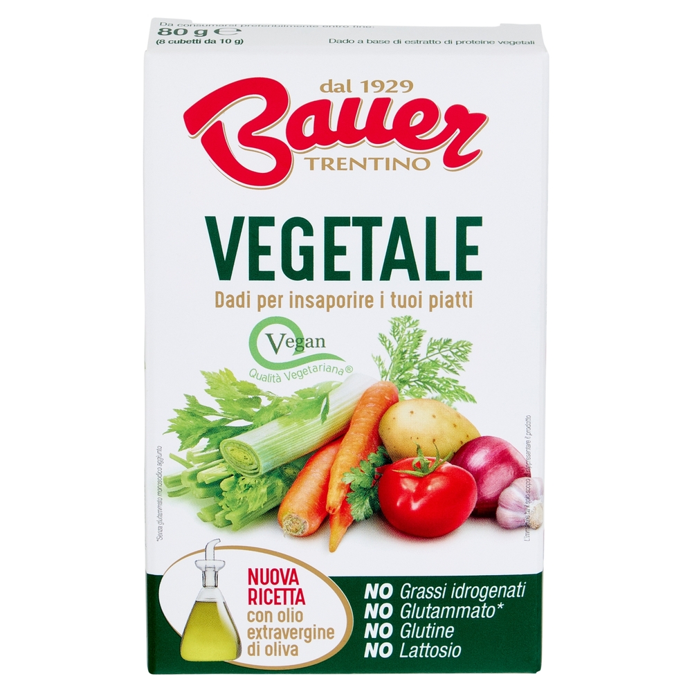 Bauer Vegetale Dadi per insaporire i tuoi piatti 8 x 10 g