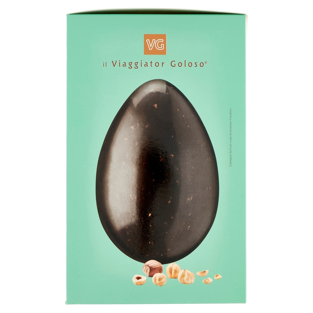 Uovo di Cioccolato Extra Fondente con Granella di Nocciole Il Viaggiator Goloso