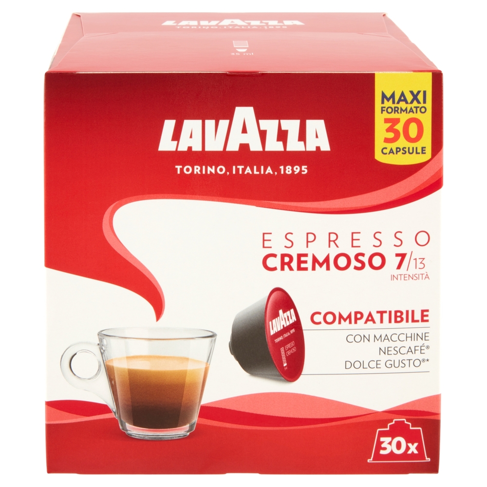 Lavazza Espresso Cremoso Compatibile con Macchine Nescafé Dolce Gusto* 30 x 8 g