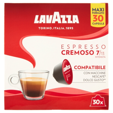 Lavazza Espresso Cremoso Compatibile con Macchine Nescafé Dolce Gusto* 30 x 8 g