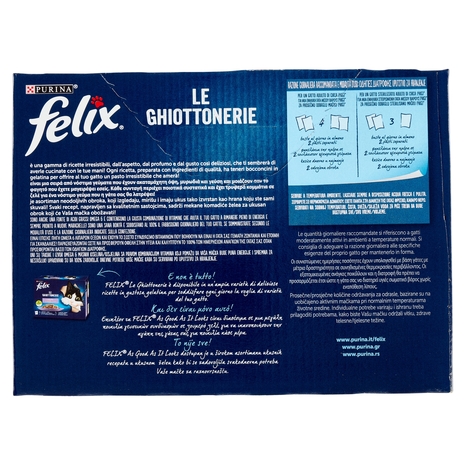 FELIX Le Ghiottonerie le Varietà in Gelatina (Platessa/Tonno & Coniglio/Pollo) 10 x 85 g
