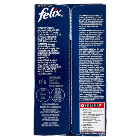 FELIX Le Ghiottonerie le Varietà in Gelatina (Platessa/Tonno & Coniglio/Pollo) 10 x 85 g