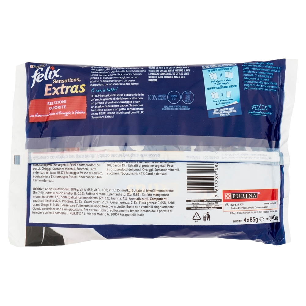FELIX Sensations Extras Selezioni Saporite (Manzo & Pollo) 4 x 85 g