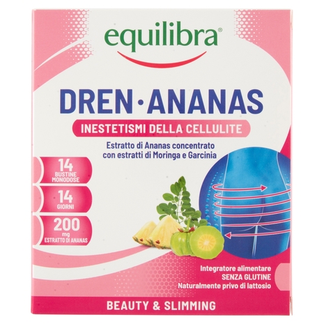 equilibra Dren-Ananas Inestetismi della Cellulite 14 Bustine Monodose 56 g