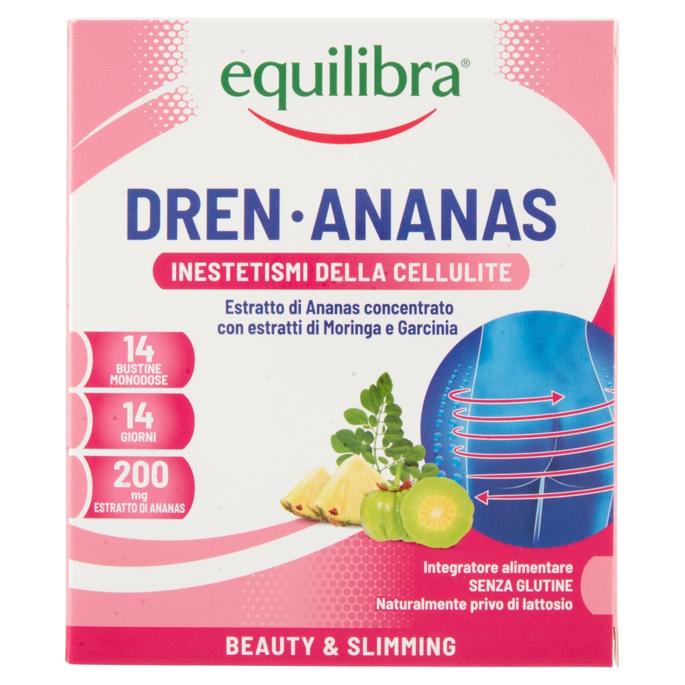 equilibra Dren-Ananas Inestetismi della Cellulite 14 Bustine Monodose 56 g