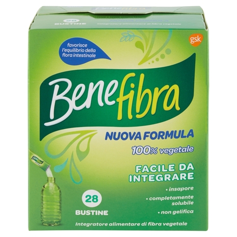 Benefibra Integratore alimentare di fibre alimentari Integratore intestino 28 bustine 98 g