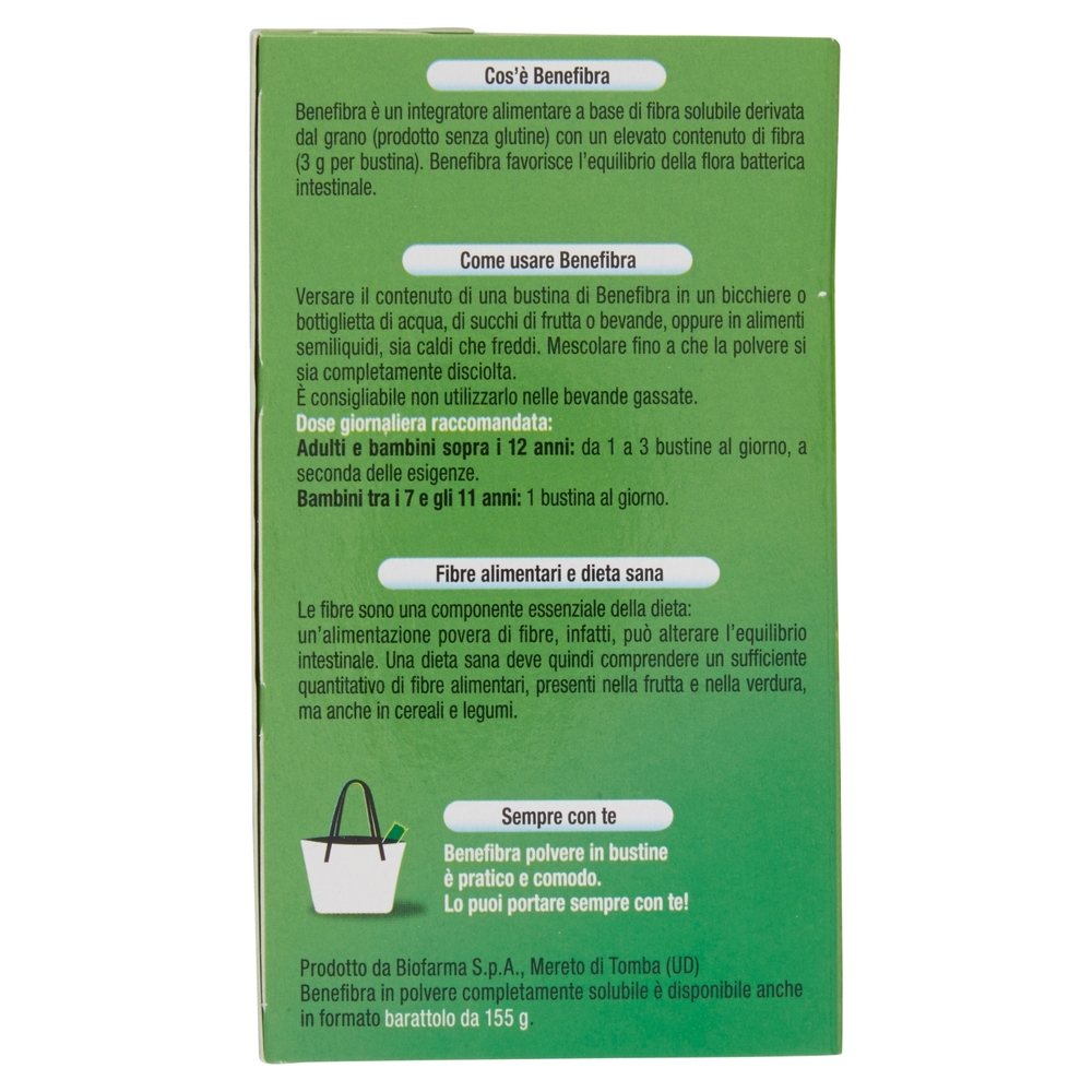 Benefibra Integratore alimentare di fibre alimentari Integratore intestino 28 bustine 98 g