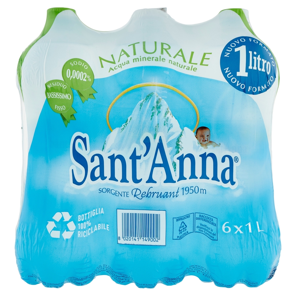 Sant'Anna Sorgente Rebruant 1950m Naturale  6 x 1 L
